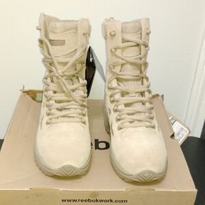 Reebok Women's Stealth 8" Lace-Up Side-Zip Work Boots - Composite Toe